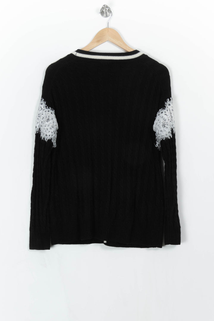 Cardigan Noir et Blanc - Taille S/36 de la marque Claudie Pierlot | PARAD92806 - Vendu par Paradigme - Image 4