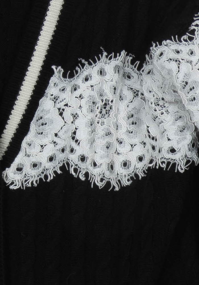 Cardigan Noir et Blanc - Taille S/36 de la marque Claudie Pierlot | PARAD92806 - Vendu par Paradigme - Image 3