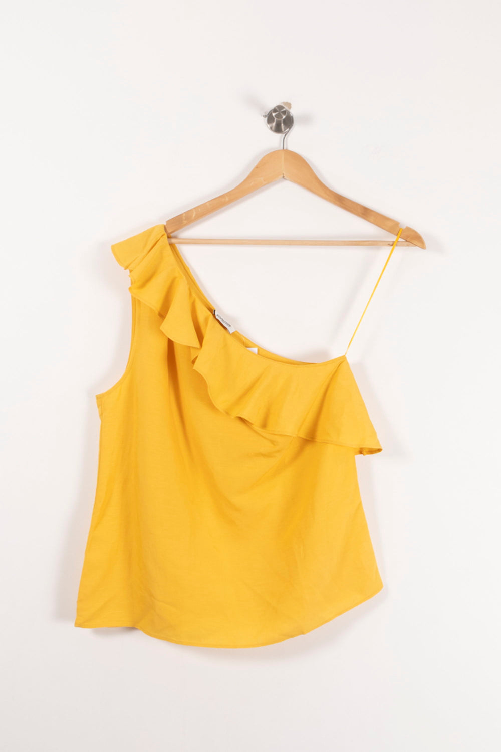 Top Asymétrique Jaune - Taille L/40 de la marque Claudie Pierlot | PARAD92813 - Vendu par Paradigme - Image 2