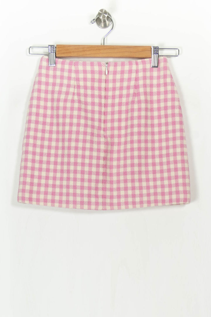 Jupe Écossaise Rose et Blanche - Taille XS/34 de la marque Ami Paris | PARAD92821 - Vendu par Paradigme - Image 4