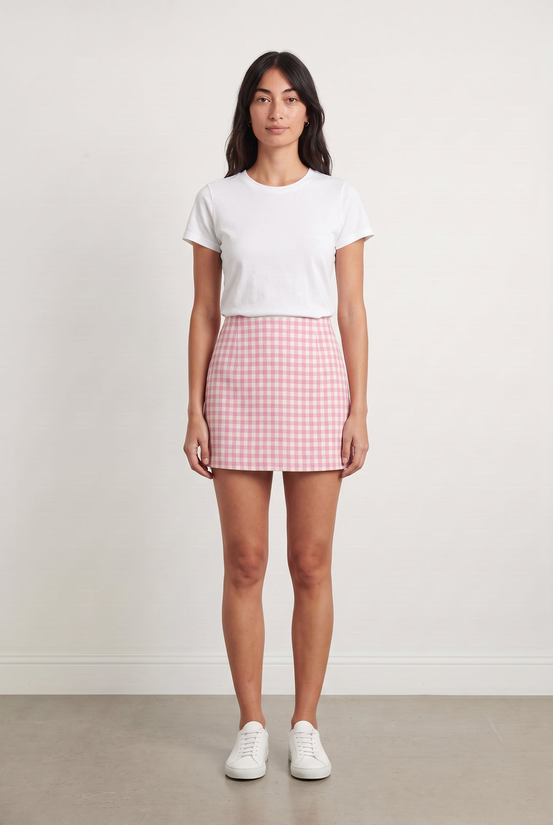 Jupe Écossaise Rose et Blanche - Taille XS/34 de la marque Ami Paris | PARAD92821 - Vendu par Paradigme - Image 1