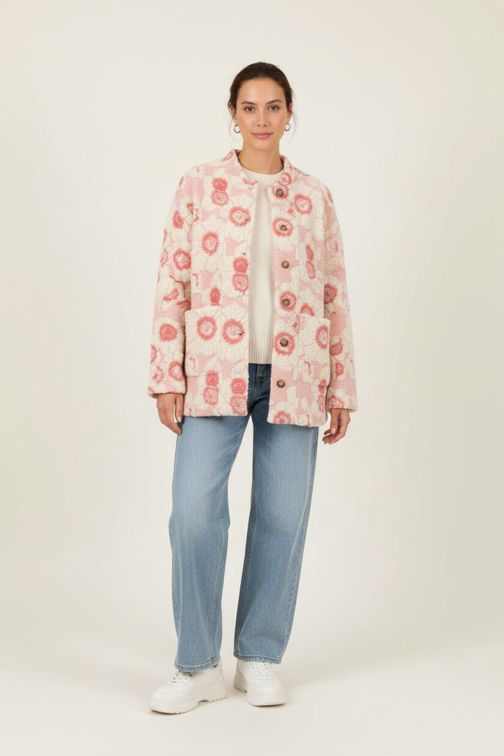 Manteau Rose et Blanc - Taille XS/34 de la marque Sézane | PARAD92826 - Vendu par Paradigme - Image 1