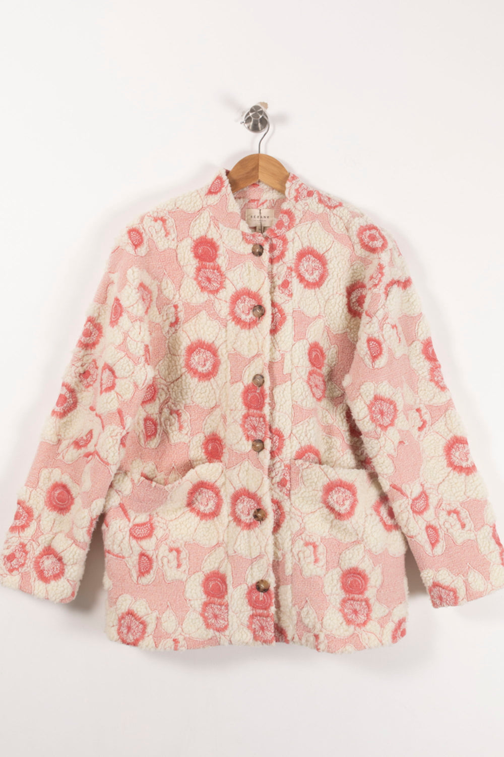 Manteau Rose et Blanc - Taille XS/34 de la marque Sézane | PARAD92826 - Vendu par Paradigme - Image 2