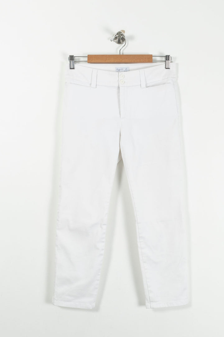 Pantalon Blanc - Taille L/40 de la marque Agnès b. | PARAD92828 - Vendu par Paradigme - Image 2