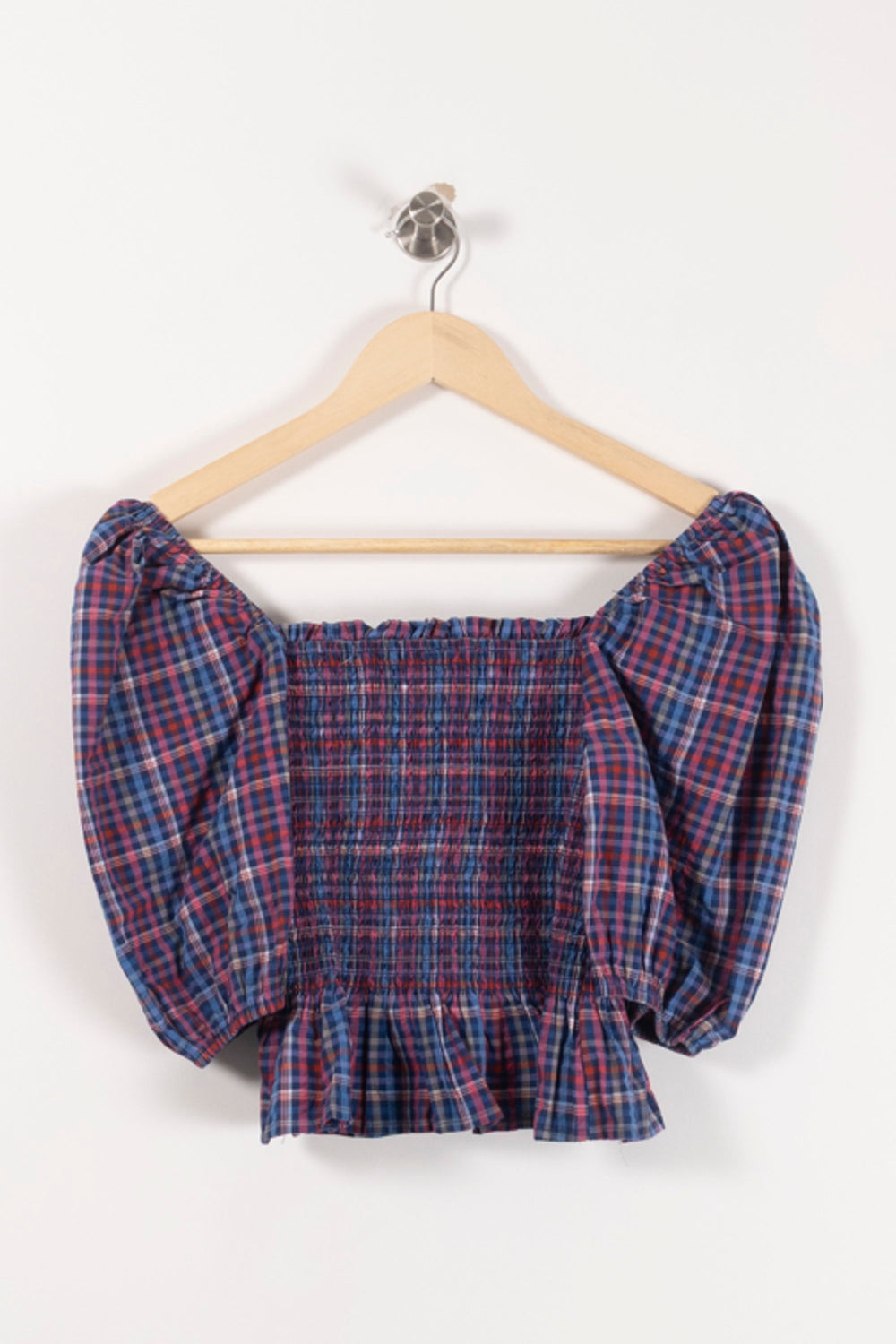 Blouse Carreaux Bleue et Rouge - Taille S/36 de la marque Grace & Mila | PARAD92846 - Vendu par Paradigme - Image 2