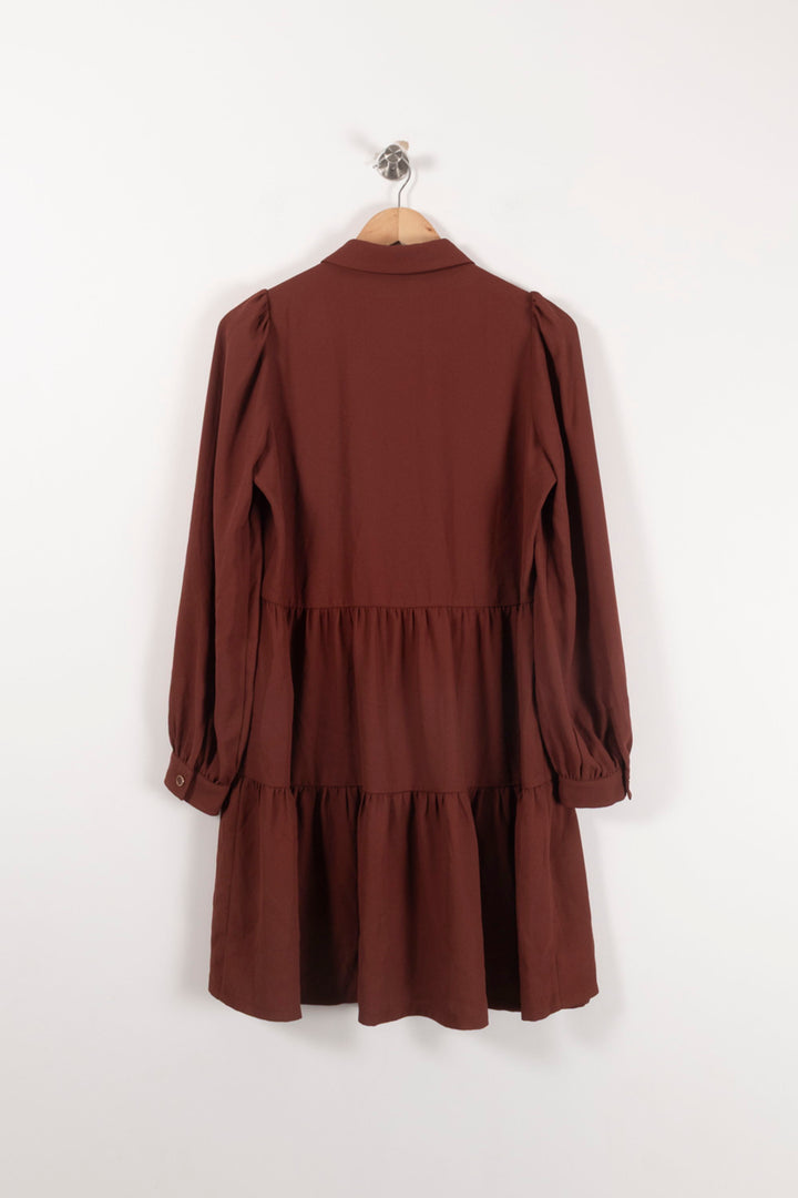 Robe Chemise Marron - Taille S/36 de la marque Petite Mendigote | PARAD92872 - Vendu par Paradigme - Image 4