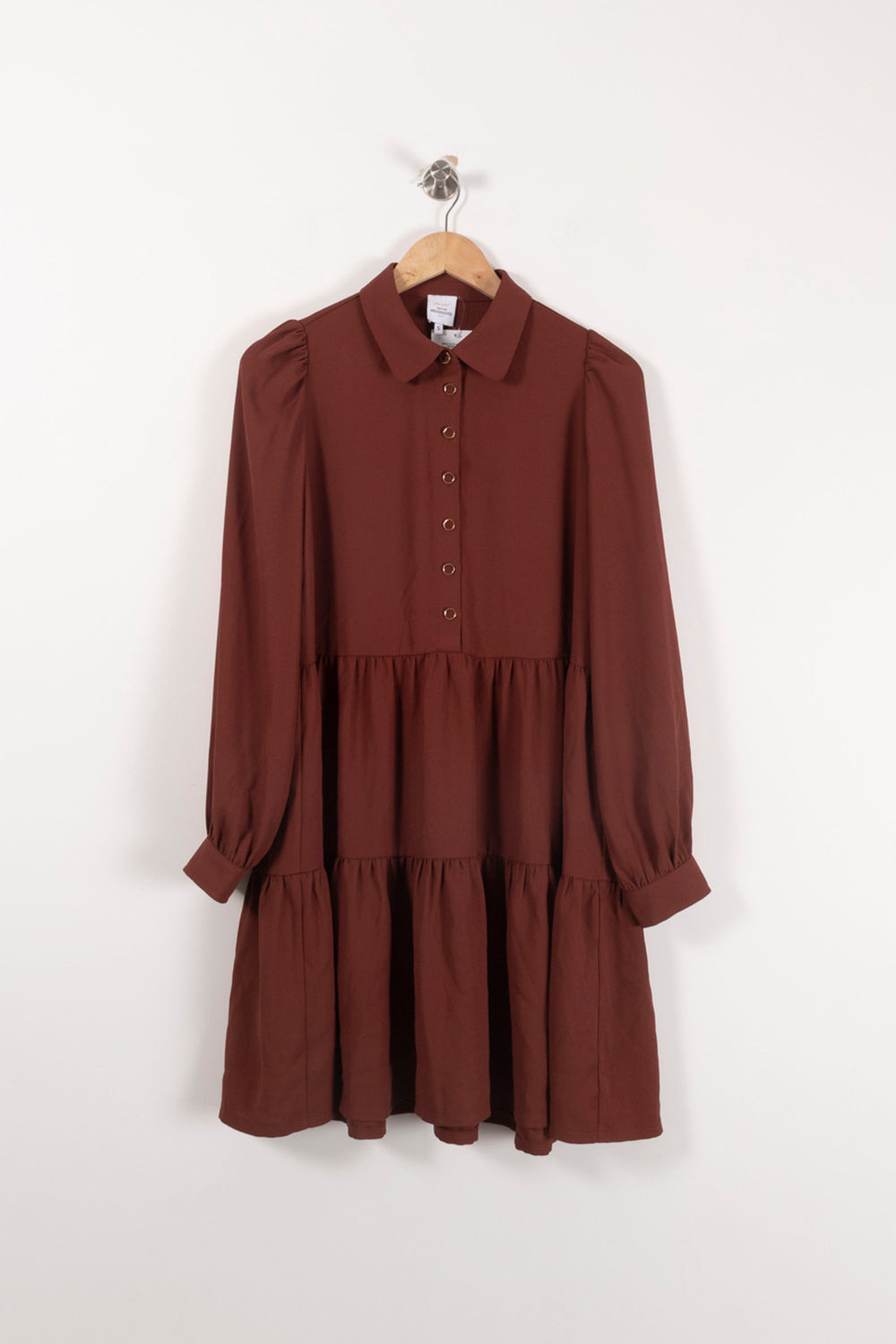 Robe Chemise Marron - Taille S/36 de la marque Petite Mendigote | PARAD92872 - Vendu par Paradigme - Image 2