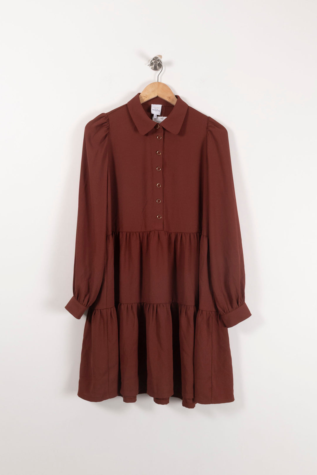 Robe Chemise Marron - Taille S/36 de la marque Petite Mendigote | PARAD92872 - Vendu par Paradigme - Image 2