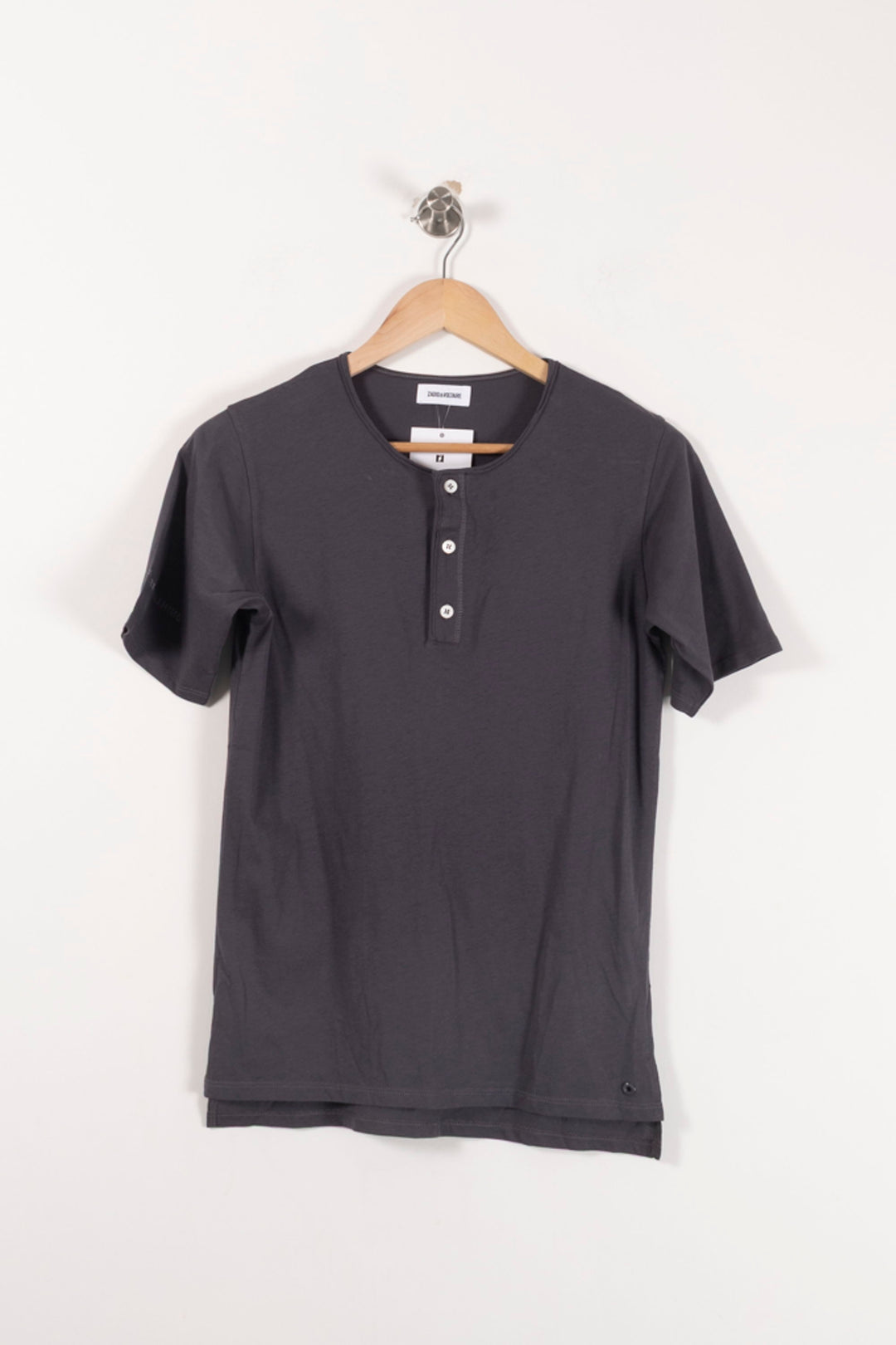Tee-shirt Henley Gris - Taille XS/34 de la marque Zadig&Voltaire | PARAD92874 - Vendu par Paradigme - Image 2
