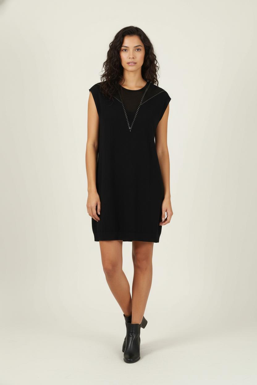 Robe Courte Noire - Taille S/36 de la marque IKKS | PARAD92877 - Vendu par Paradigme - Image 1