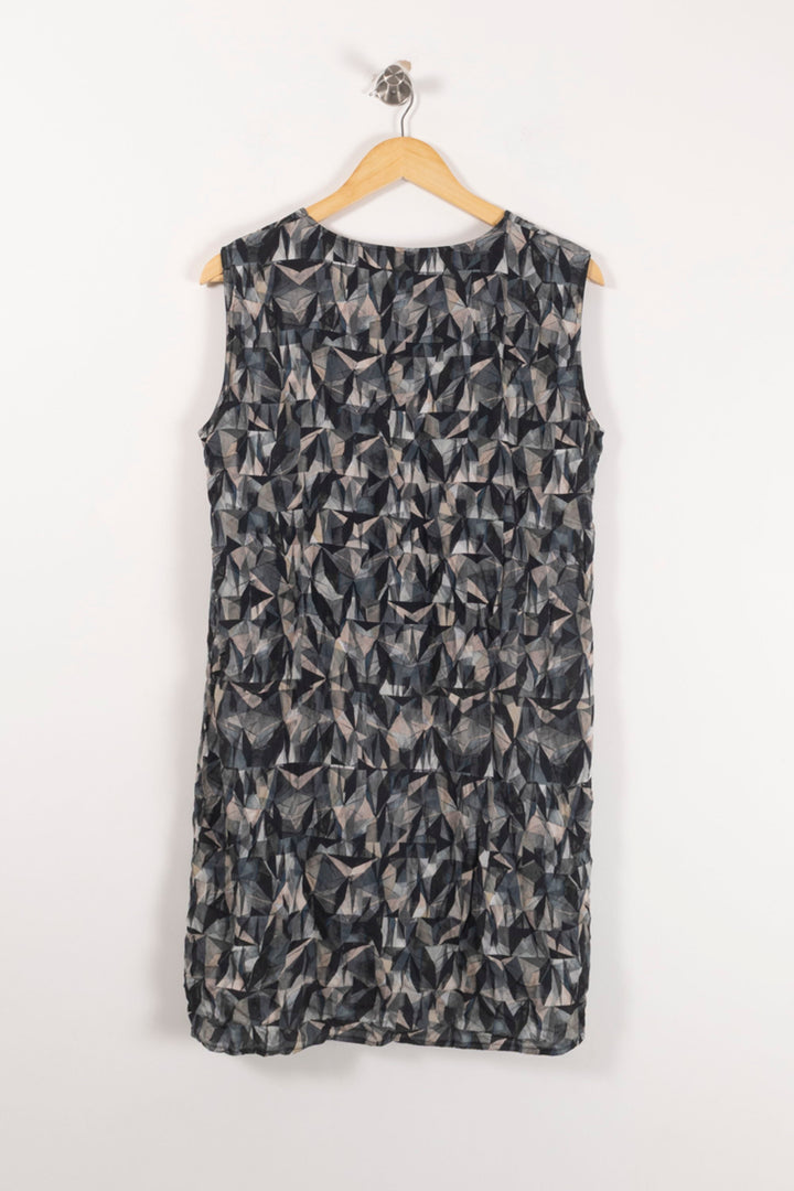 Robe Sans Manches Grise et Noire - Taille L/40 de la marque La Fée Maraboutée | PARAD92879 - Vendu par Paradigme - Image 4