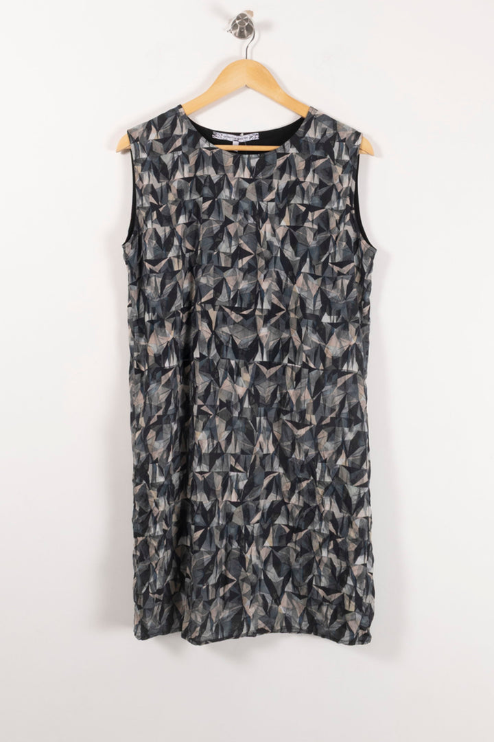 Robe Sans Manches Grise et Noire - Taille L/40 de la marque La Fée Maraboutée | PARAD92879 - Vendu par Paradigme - Image 2