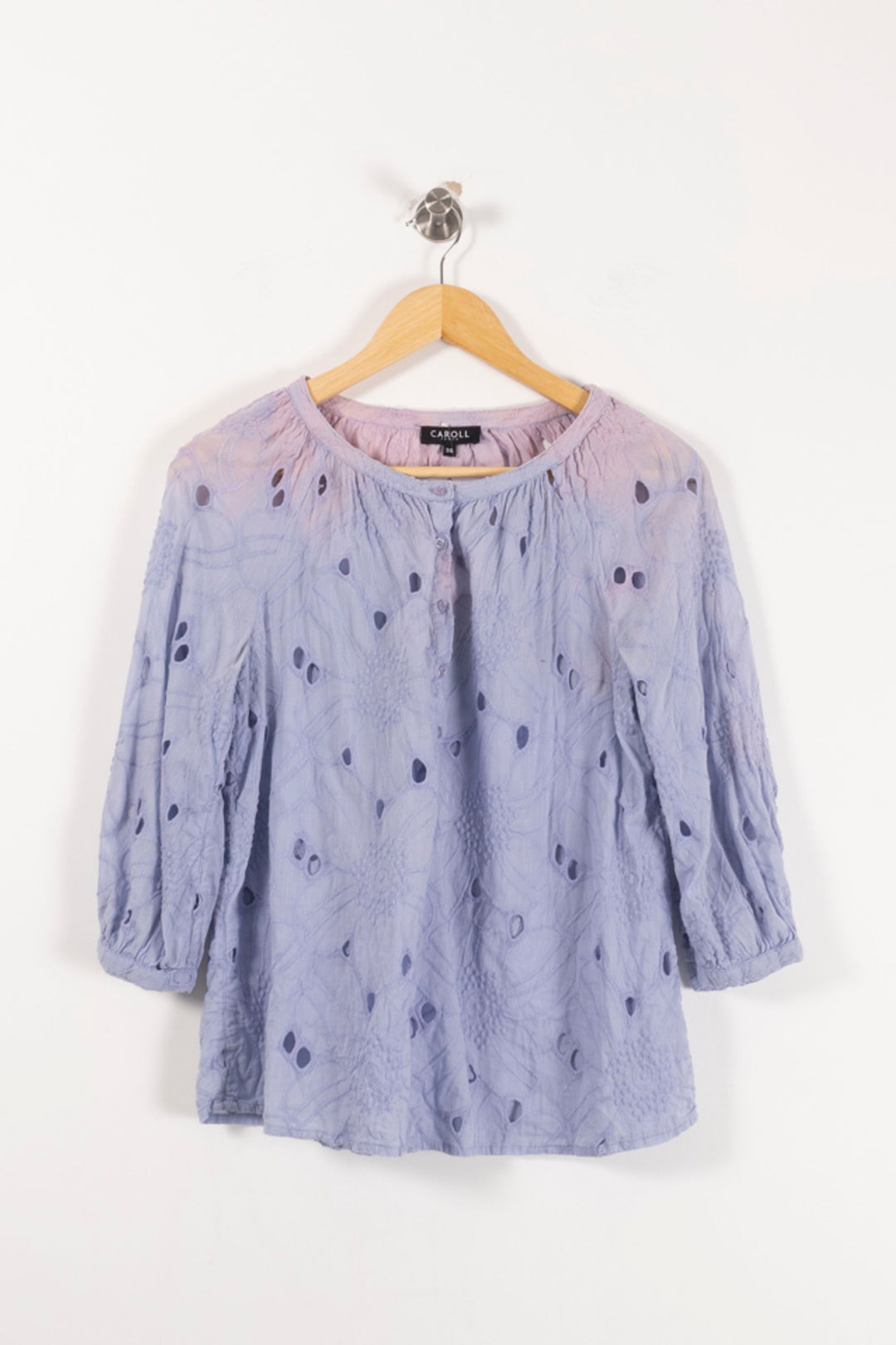 Blouse Bleue - Taille S/36 de la marque Caroll | PARAD92881 - Vendu par Paradigme - Image 2