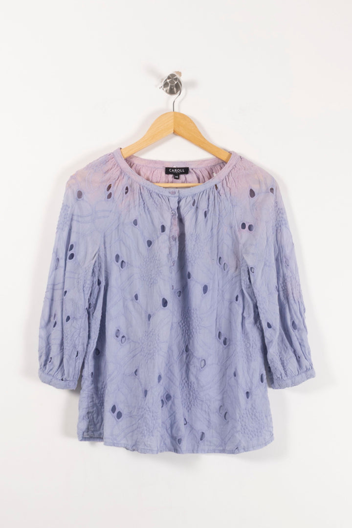 Blouse Bleue - Taille S/36 de la marque Caroll | PARAD92881 - Vendu par Paradigme - Image 2