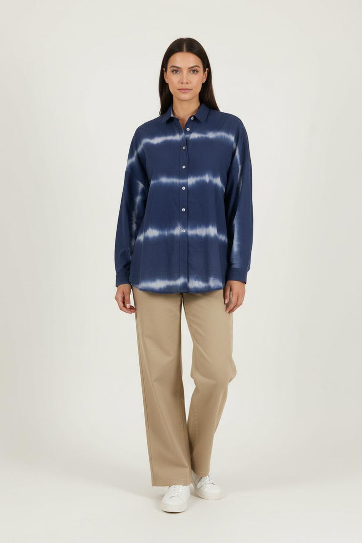 Chemise Bleu et Blanche - Taille XS/34 de la marque Caroll | PARAD92886 - Vendu par Paradigme - Image 1