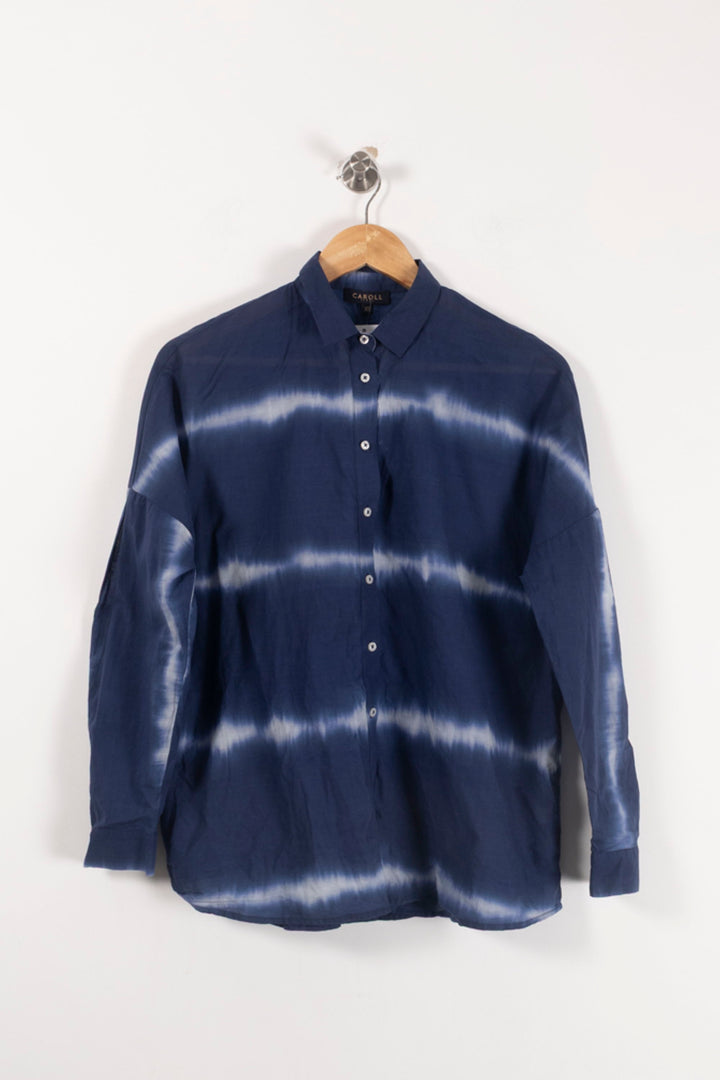 Chemise Bleu et Blanche - Taille XS/34 de la marque Caroll | PARAD92886 - Vendu par Paradigme - Image 2