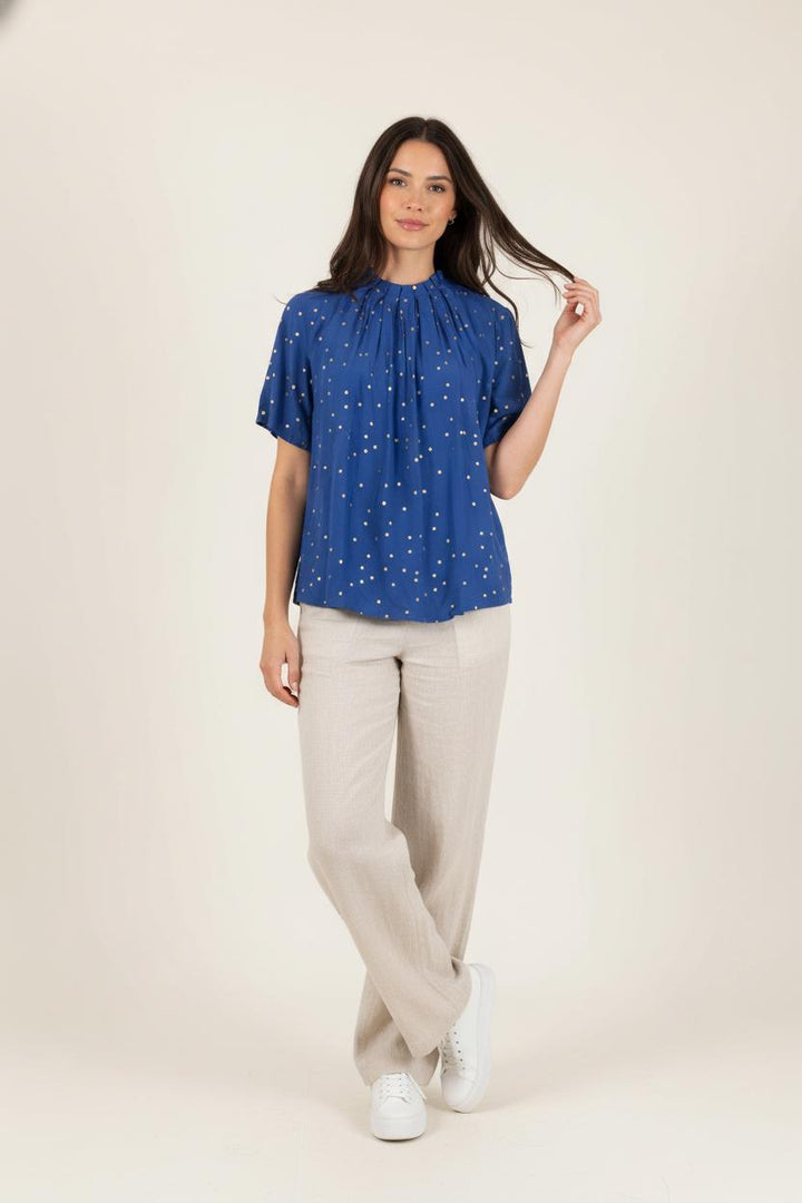 Blouse Bleue et Jaune - Taille XS/34 de la marque Karl Marc John | PARAD92899 - Vendu par Paradigme - Image 1