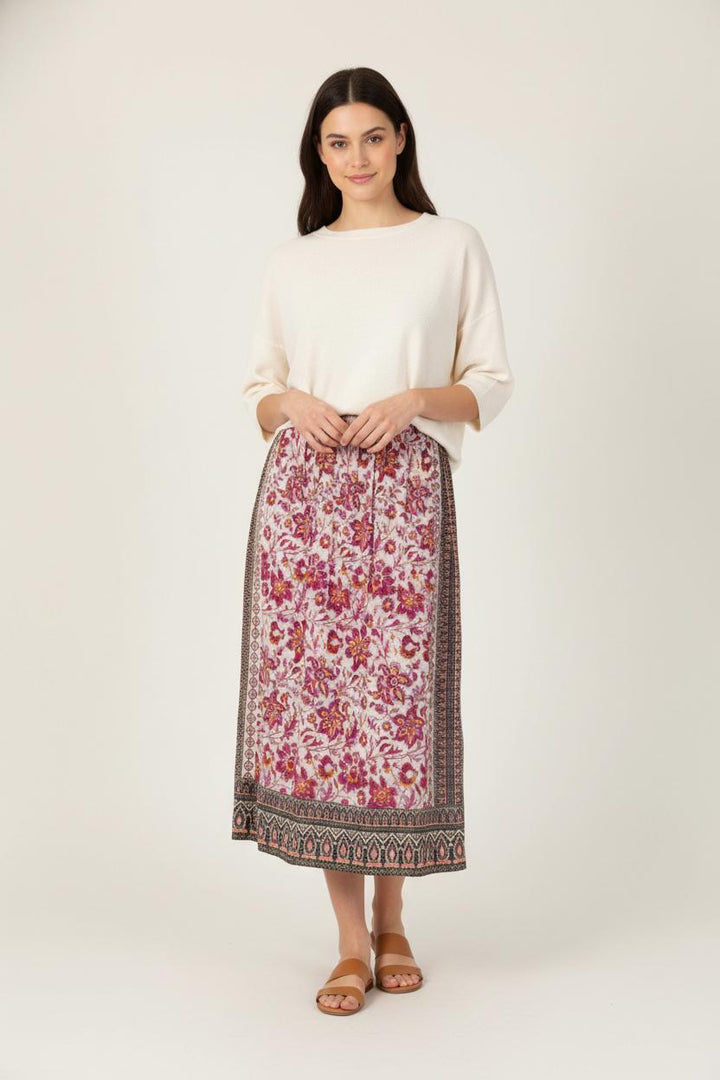 Jupe Midi Rose et Noir - Taille S/36 de la marque Gerard Darel | PARAD92903 - Vendu par Paradigme - Image 1