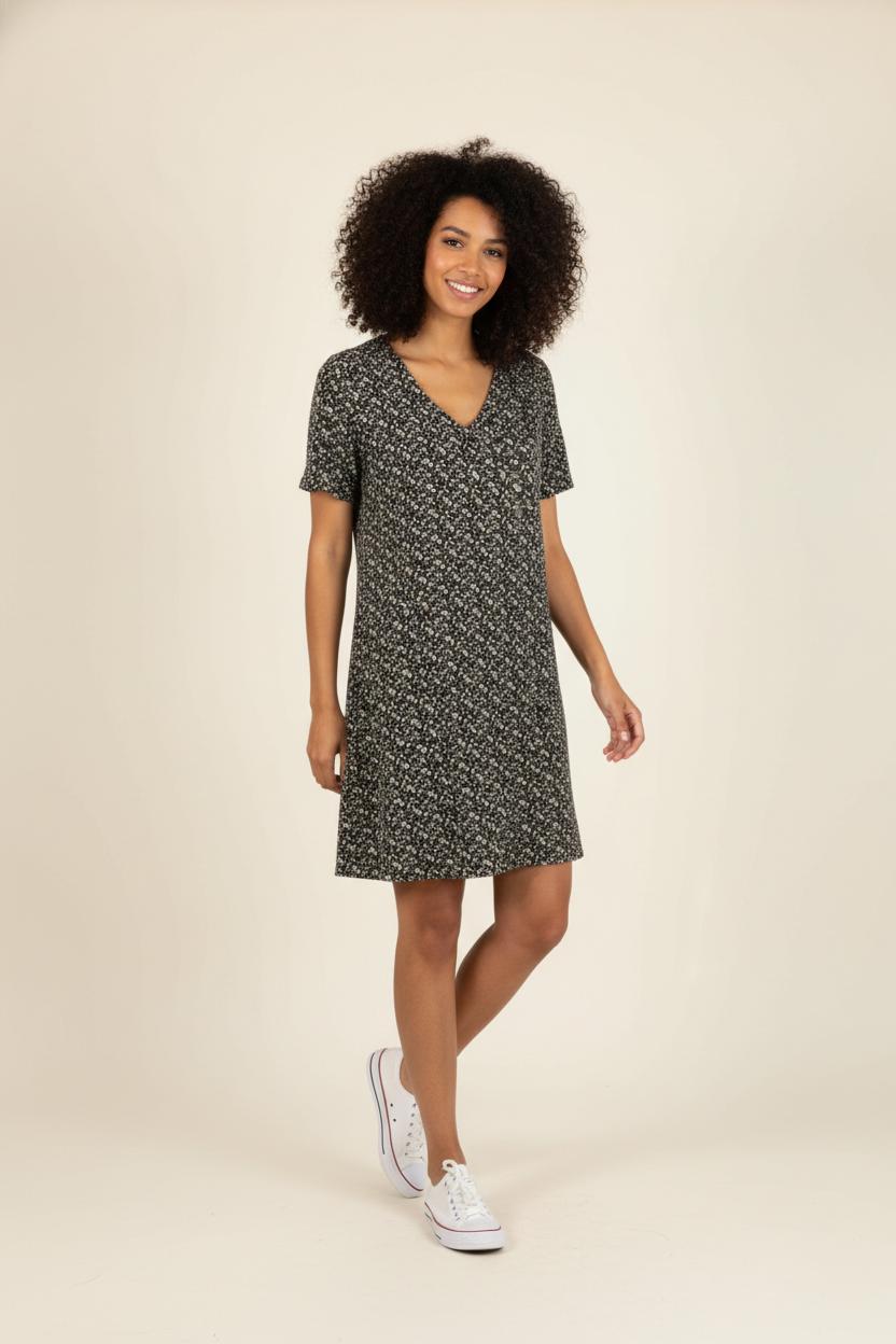 Robe Courte Noire et Blanche - Taille S/36 de la marque IKKS | PARAD92907 - Vendu par Paradigme - Image 1