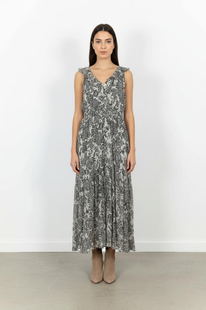 Robe Longue Grise et Noire - Taille XL/42 de la marque ZAPA | PARAD92930 - Vendu par Paradigme - Image 1