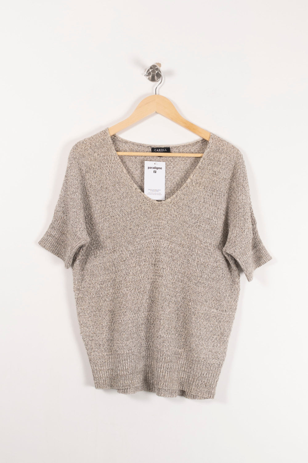 Pull Beige - Taille M/38 de la marque Caroll | PARAD92931 - Vendu par Paradigme - Image 2