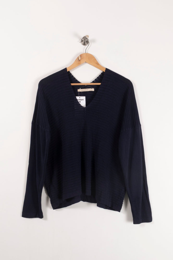 Pull Bleu - Taille L/40 de la marque La Fée Maraboutée | PARAD92933 - Vendu par Paradigme - Image 2