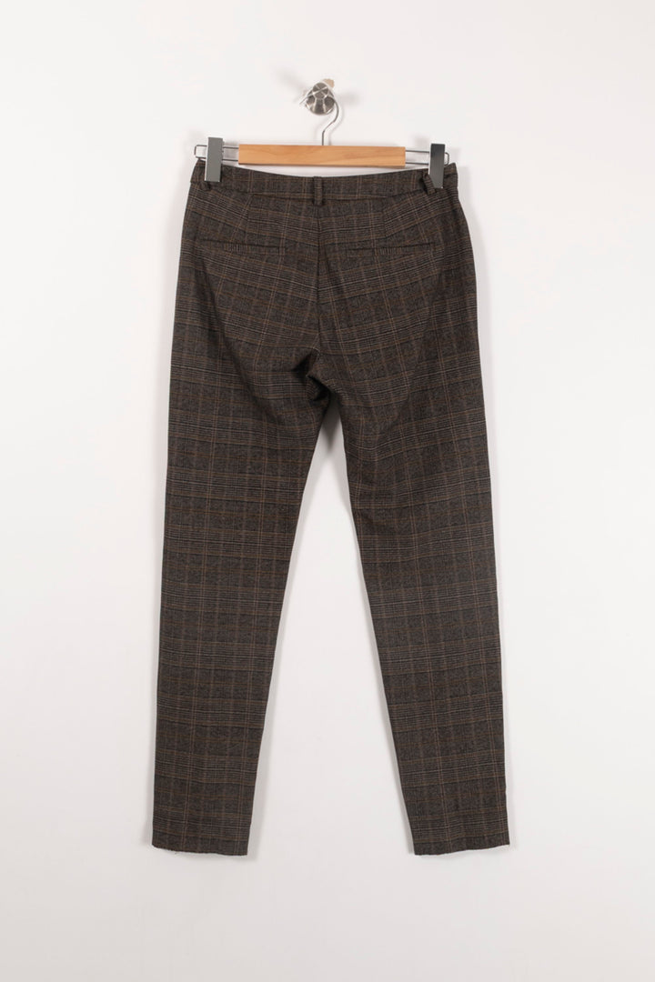 Pantalon Carreaux Marron - Taille XS/34 de la marque I.Code | PARAD92938 - Vendu par Paradigme - Image 4