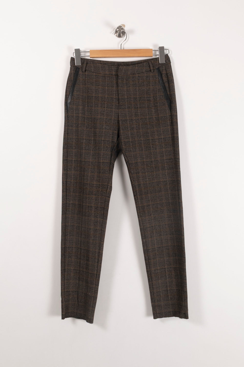 Pantalon Carreaux Marron - Taille XS/34 de la marque I.Code | PARAD92938 - Vendu par Paradigme - Image 2