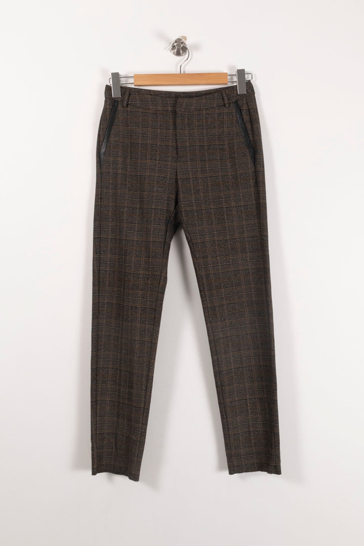 Pantalon Carreaux Marron - Taille XS/34 de la marque I.Code | PARAD92938 - Vendu par Paradigme - Image 2