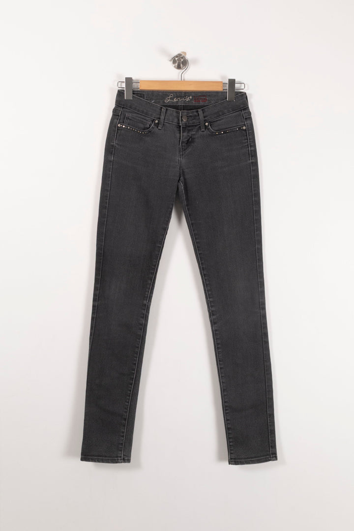 Jean Slim Gris - Taille S/36 de la marque Levi's | PARAD92946 - Vendu par Paradigme - Image 2