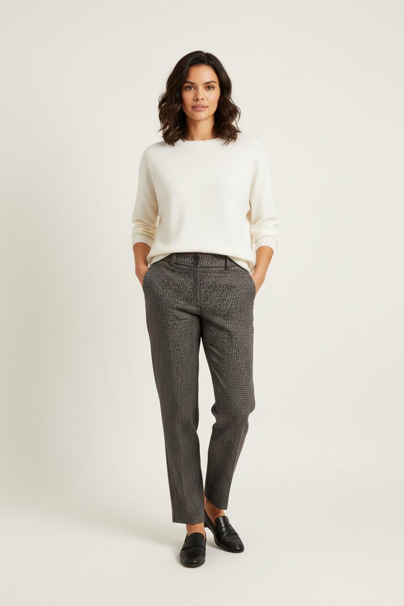 Pantalon Carreaux Gris - Taille S/36 de la marque La Fée Maraboutée | PARAD92949 - Vendu par Paradigme - Image 1