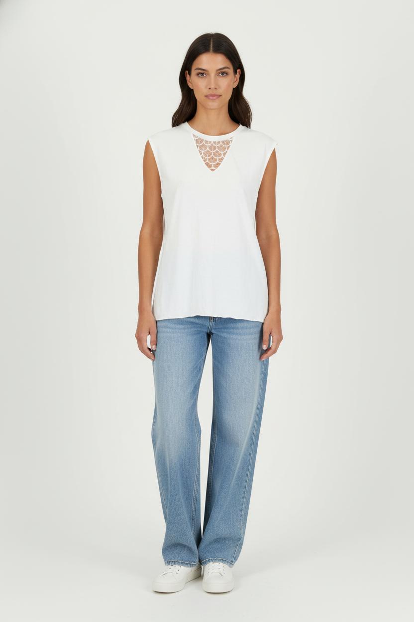 Débardeur Blanc - Taille S/36 de la marque Sandro | PARAD92965 - Vendu par Paradigme - Image 1