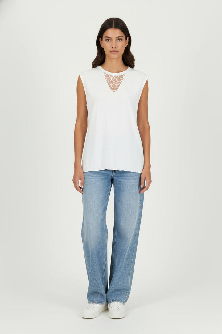 Débardeur Blanc - Taille S/36 de la marque Sandro | PARAD92965 - Vendu par Paradigme - Image 1
