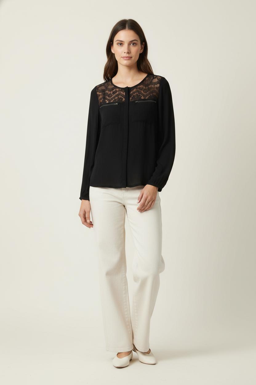 Blouse Noire - Taille M/38 de la marque Suncoo | PARAD92966 - Vendu par Paradigme - Image 1