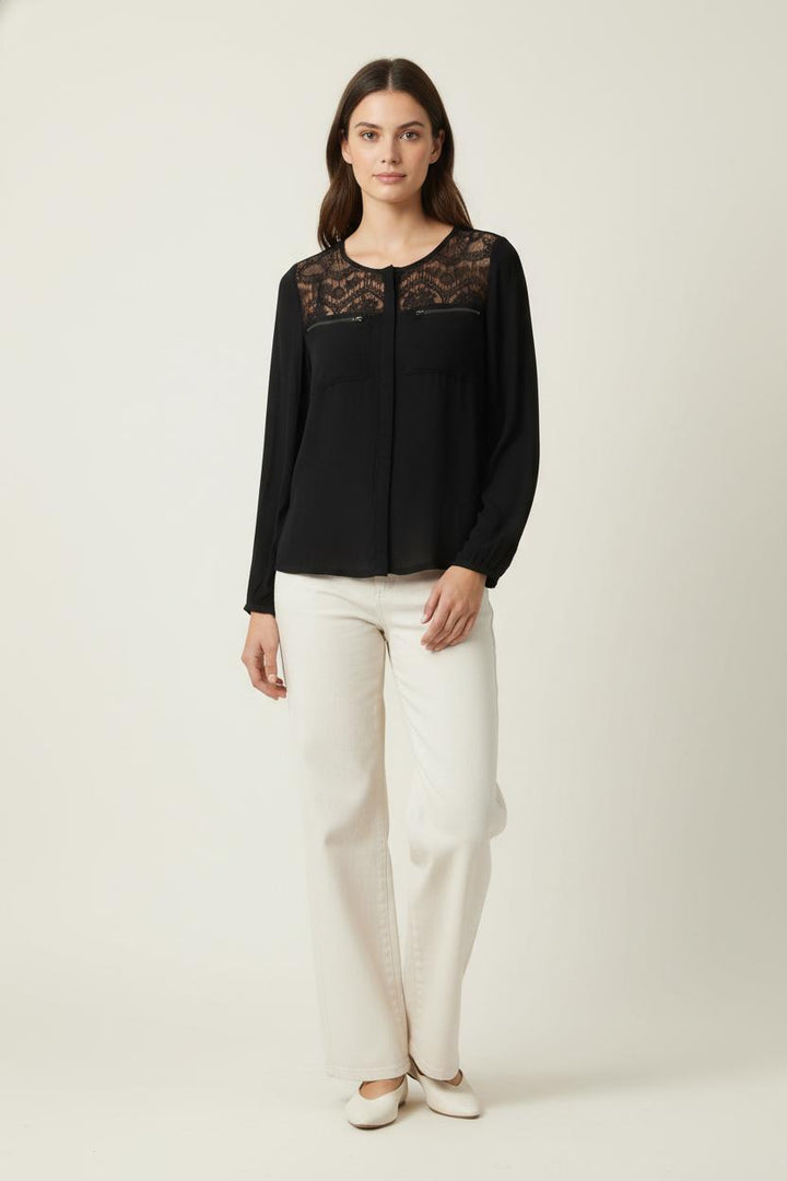 Blouse Noire - Taille M/38 de la marque Suncoo | PARAD92966 - Vendu par Paradigme - Image 1
