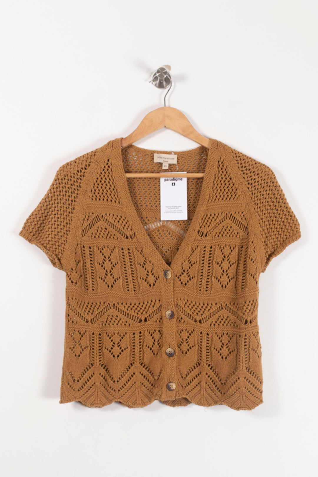 Gilet Orange - Taille XS/34 de la marque La Fée Maraboutée | PARAD92969 - Vendu par Paradigme - Image 2