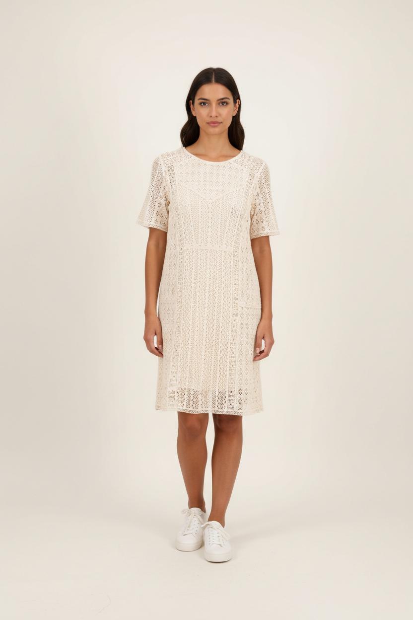 Robe en Dentelle Beige - Taille S/36 de la marque Suncoo | PARAD92971 - Vendu par Paradigme - Image 1