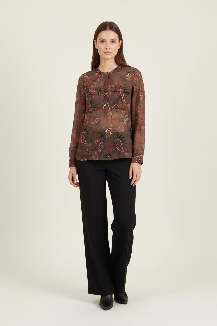 Blouse Verte et Rouge - Taille S/36 de la marque IKKS | PARAD92976 - Vendu par Paradigme - Image 1