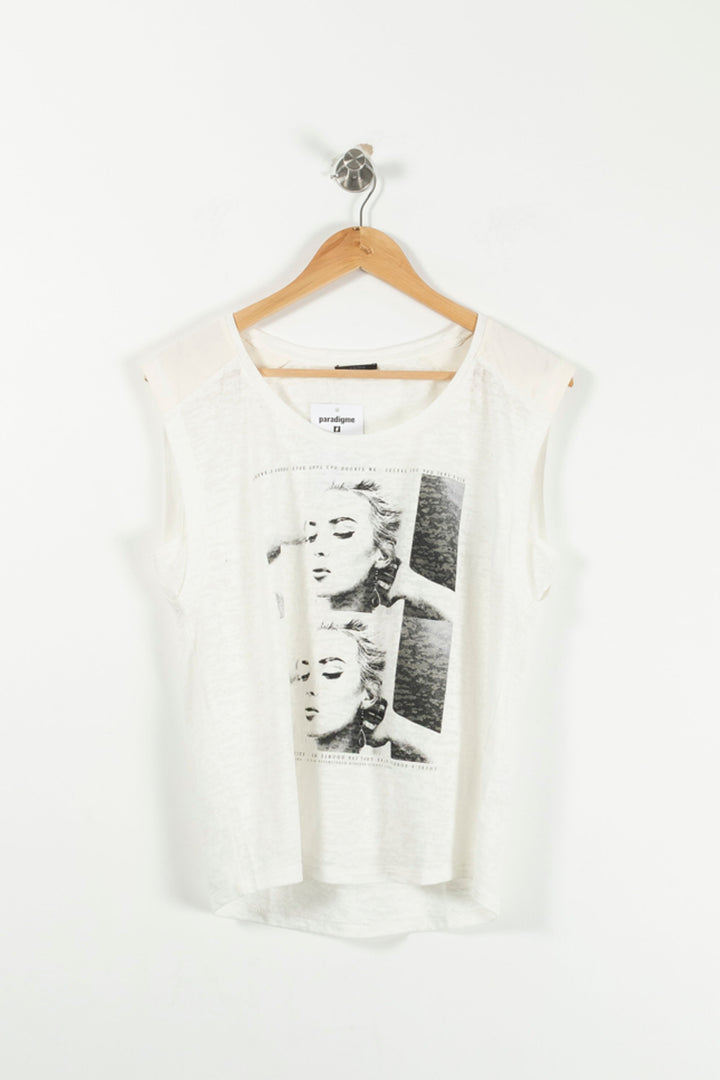 Débardeur Blanc - Taille L/40 de la marque IKKS | PARAD92984 - Vendu par Paradigme - Image 2