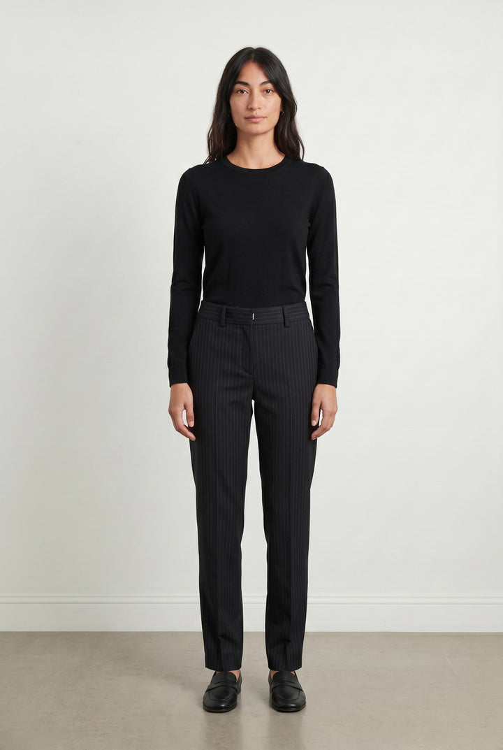 Pantalon À Rayures Noir - Taille S/36 de la marque Ines de la Fressange Paris | PARAD92992 - Vendu par Paradigme - Image 1