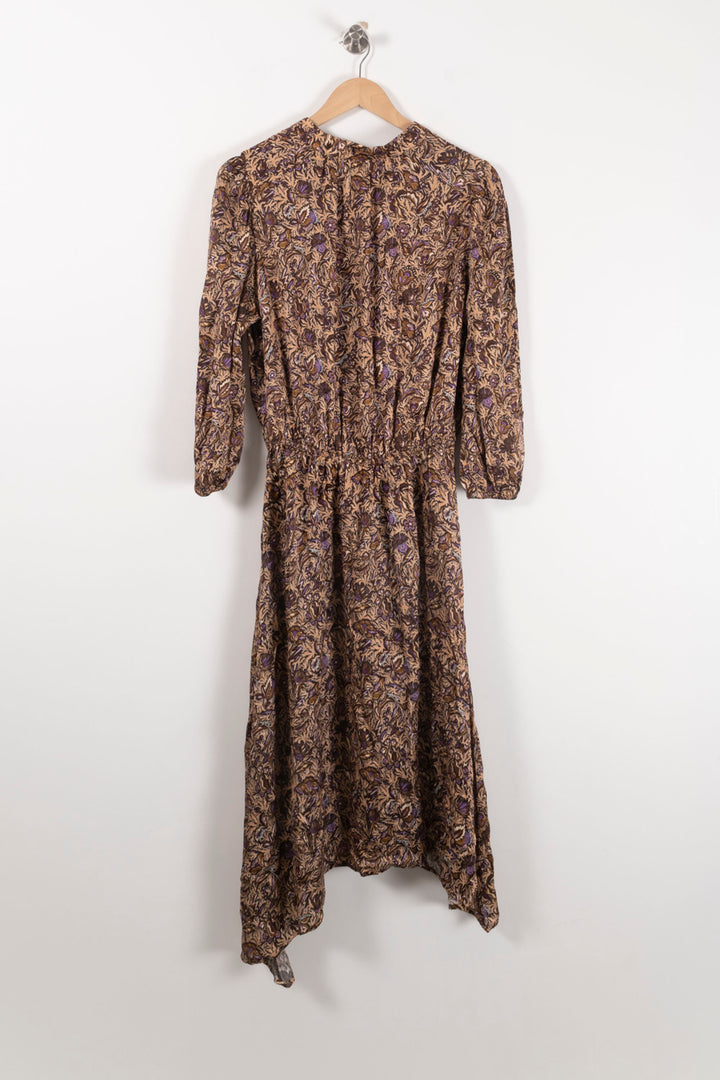 Robe Midi Marron et Violet - Taille M/38 de la marque Zadig&Voltaire | PARAD92993 - Vendu par Paradigme - Image 4