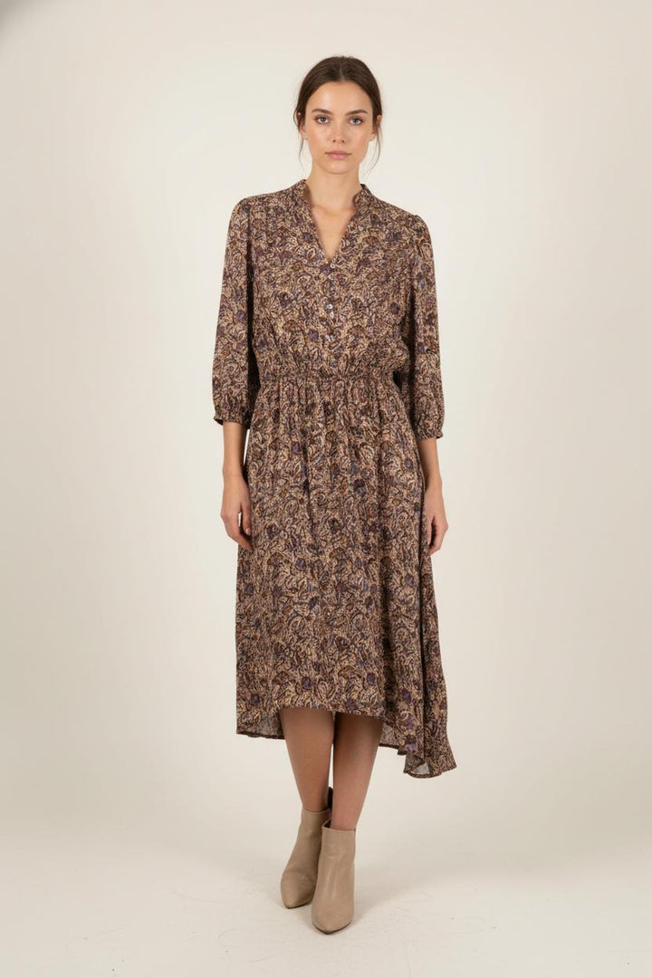 Robe Midi Marron et Violet - Taille M/38 de la marque Zadig&Voltaire | PARAD92993 - Vendu par Paradigme - Image 1