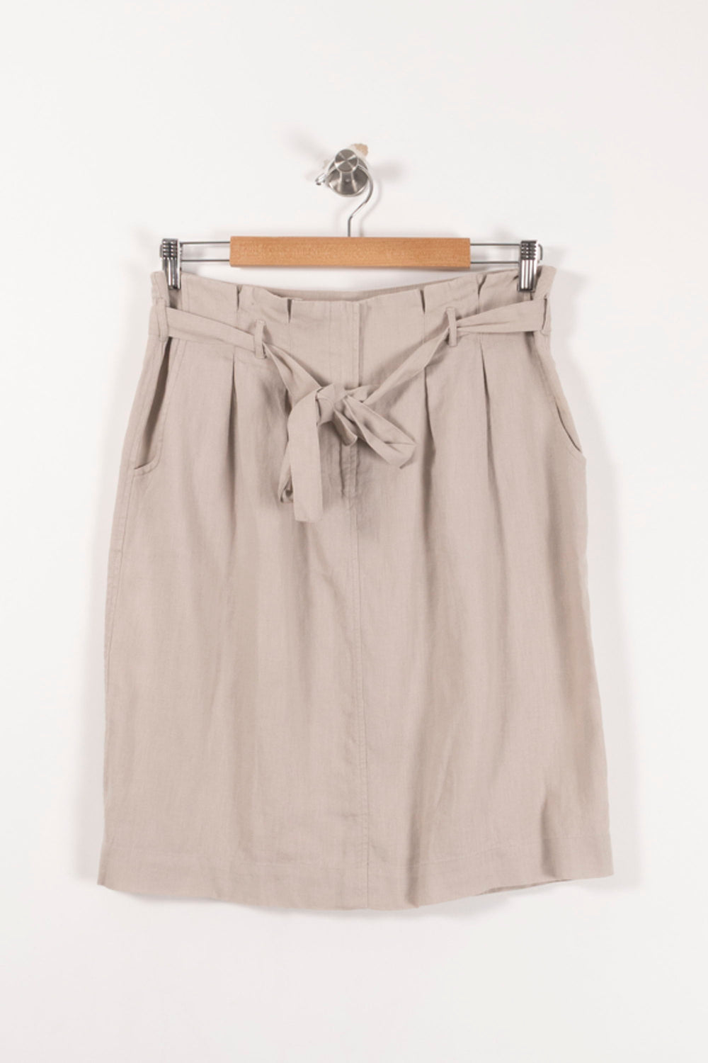 Jupe Ceinturée Beige - Taille L/40 de la marque ZAPA | PARAD92994 - Vendu par Paradigme - Image 2