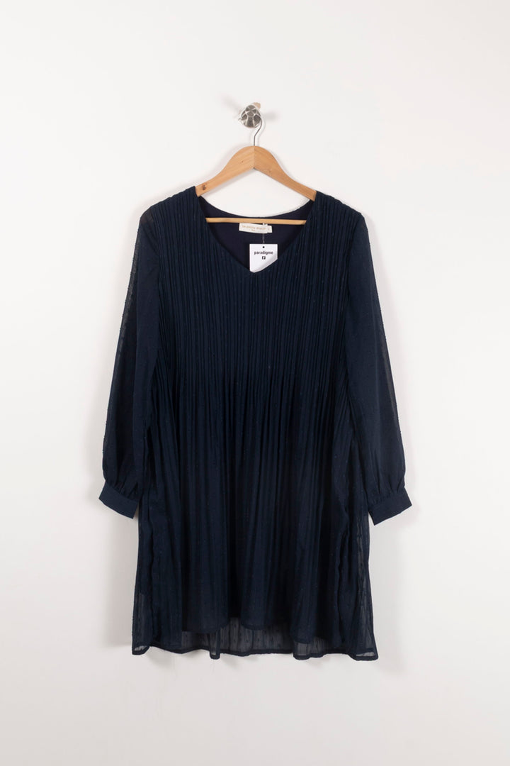 Robe Plissée Bleue - Taille M/38 de la marque La Petite Etoile | PARAD93025 - Vendu par Paradigme - Image 2