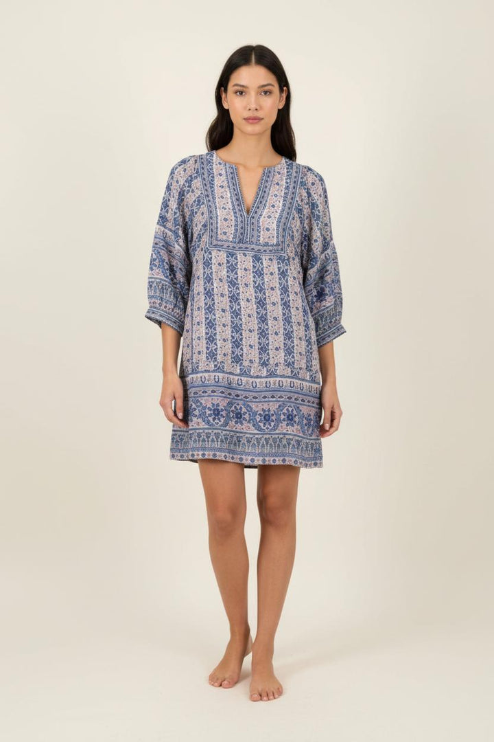 Robe Bohème Bleu et Blanc - Taille S/36
