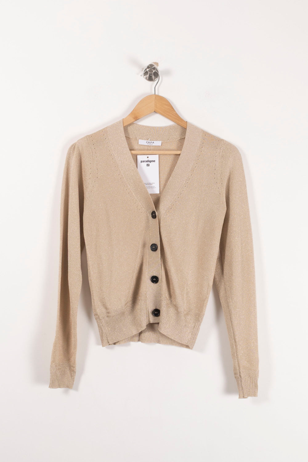 Cardigan Doré - Taille XS/34 de la marque ZAPA | PARAD93044 - Vendu par Paradigme - Image 2