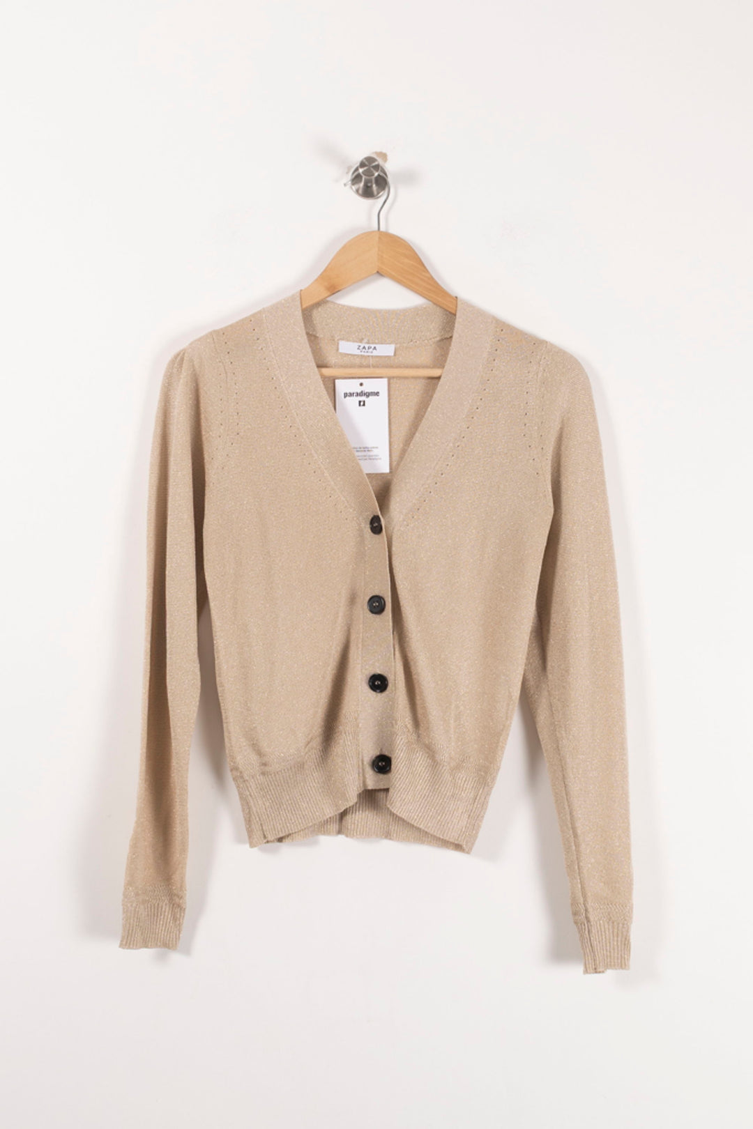 Cardigan Doré - Taille XS/34 de la marque ZAPA | PARAD93044 - Vendu par Paradigme - Image 2