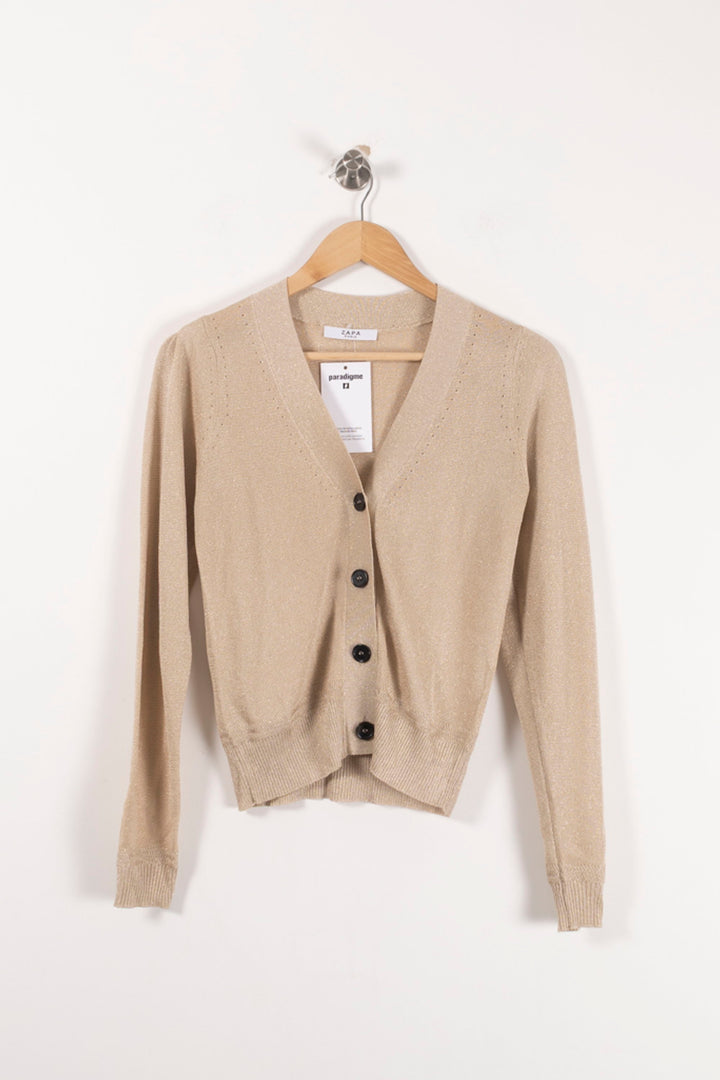 Cardigan Doré - Taille XS/34 de la marque ZAPA | PARAD93044 - Vendu par Paradigme - Image 2