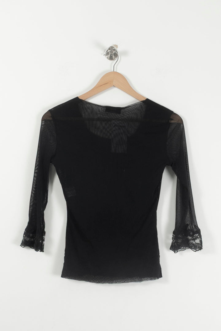 Blouse Noire - Taille S/36 de la marque ZAPA | PARAD93046 - Vendu par Paradigme - Image 4