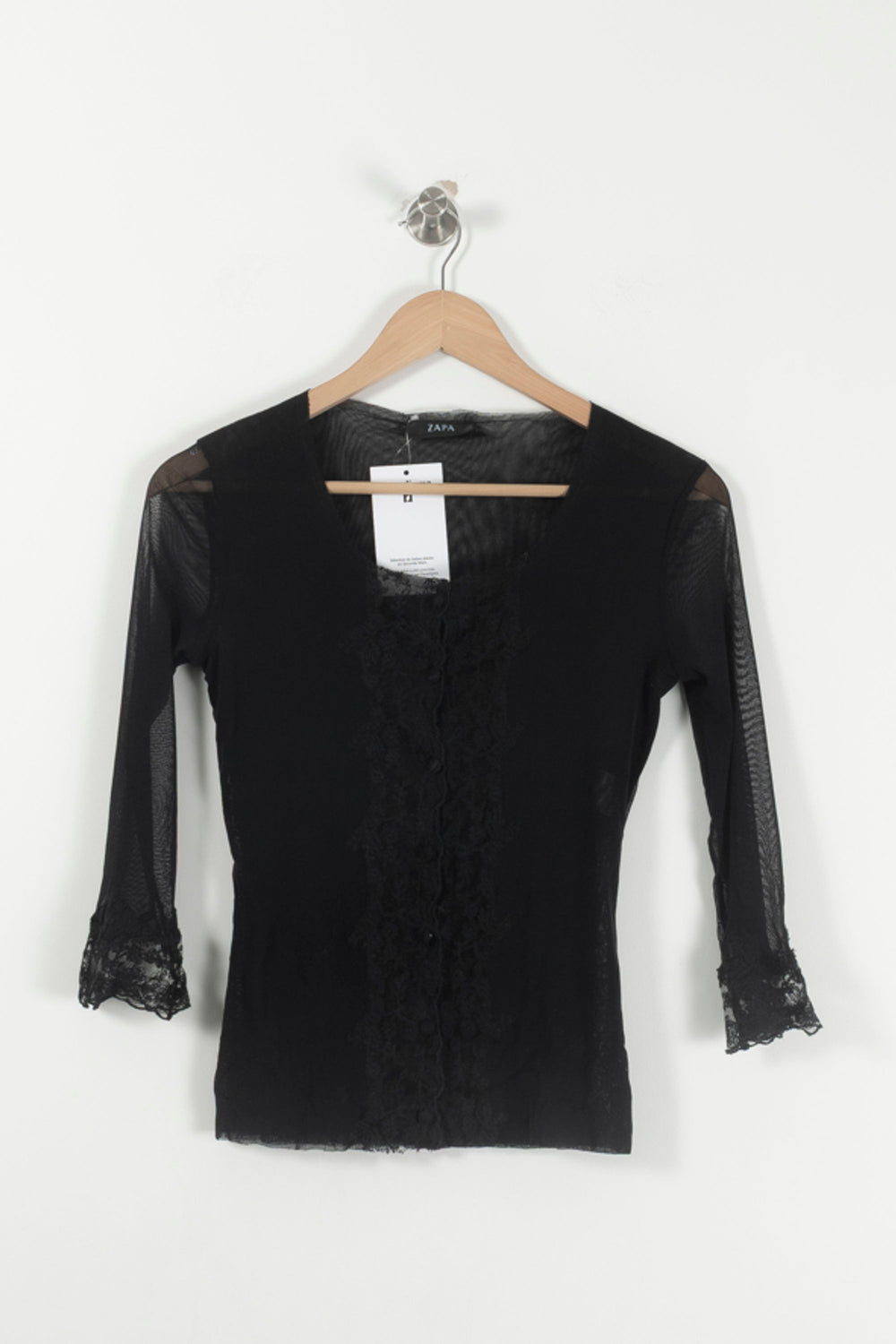 Blouse Noire - Taille S/36 de la marque ZAPA | PARAD93046 - Vendu par Paradigme - Image 2